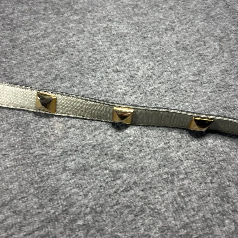 Leather‎ Punk Belt Gray Pyramid Studded Punk VTG 80s Made in USA Size Small 29